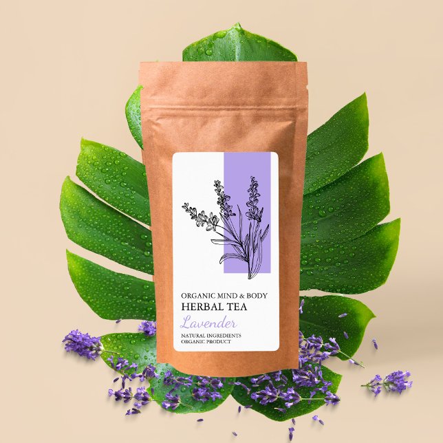 Bio Lavendel-Tee-Label (Von Creator hochgeladen)
