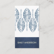 BIO LEAF-PATTERN INDIGO BLUE GEFÄRBTE KRAWATTE BAT