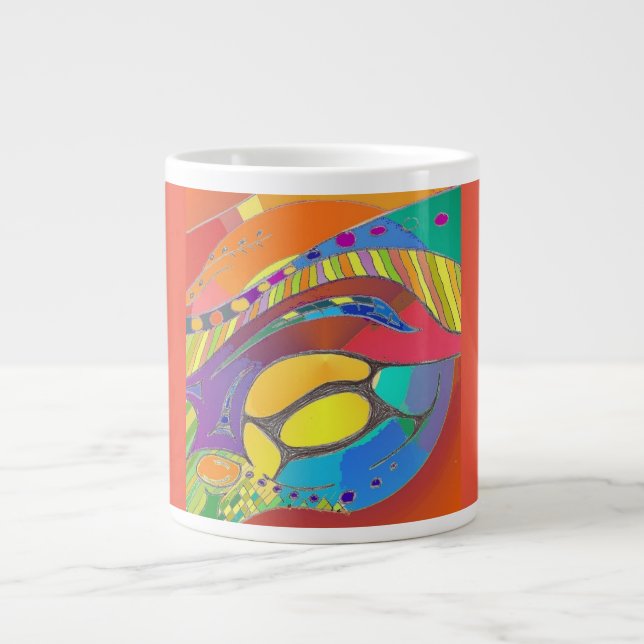 Bio Leben Jumbo Tasse Rot (Vorderseite)