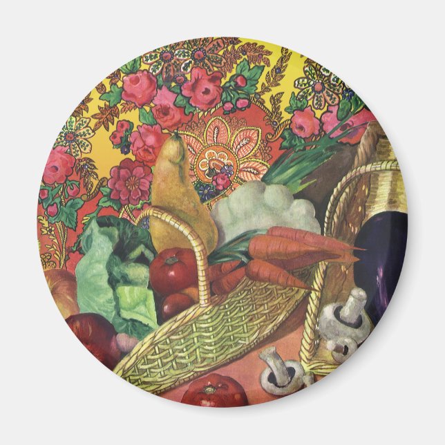 Bio Lebensmittel, Gartengemüse, blühende Blume Magnet (Vorne)