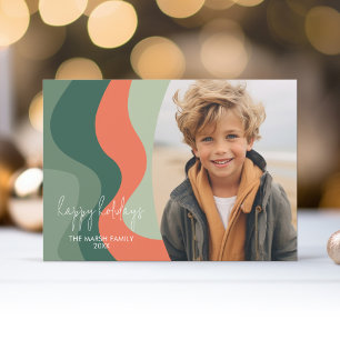 Bio Line Abstrakt Art - 1 Foto Jade Mandarine Feiertagskarte