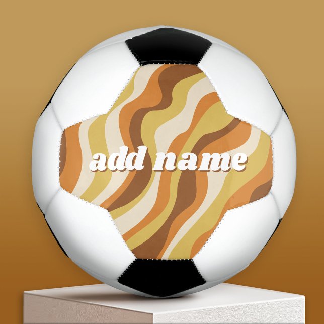 Bio Line Abstrakt Art - Name Honey Colors hinzufüg Fußball (Custom Soccer Ball)