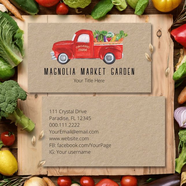 Bio LKW Veggies Hühner-Bauer Markt Visitenkarte (Von Creator hochgeladen)