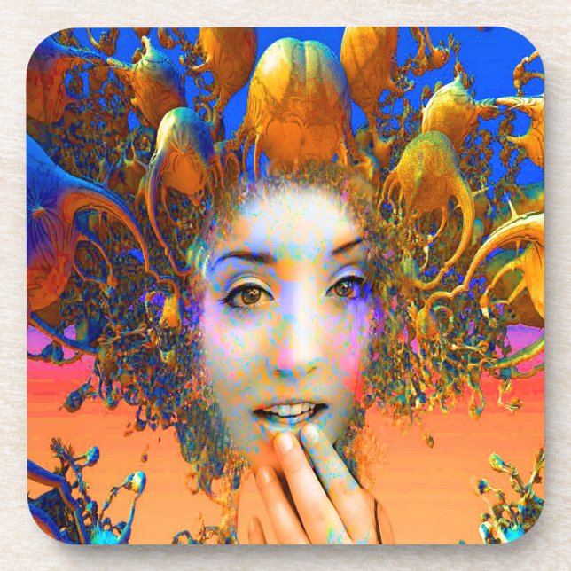 Bio Medusa Getränkeuntersetzer (Vorderseite)