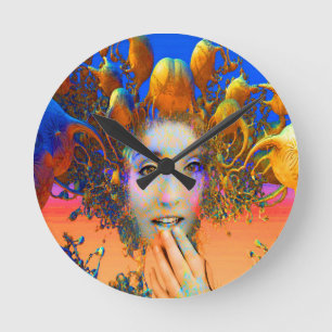 Bio Medusa Runde Wanduhr