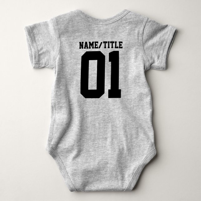 Bio minimalistisch natürliche Hochzeit DESIGN EDIT Baby Strampler (Rückseite)