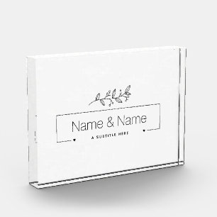 Bio minimalistisch natürliche Hochzeit DESIGN EDIT Fotoblock