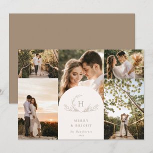 Bio Monogram 5 Foto-Urlaubskarte Feiertagskarte