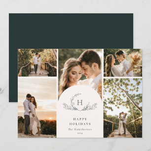 Bio Monogram 5 Foto-Urlaubskarte Feiertagskarte