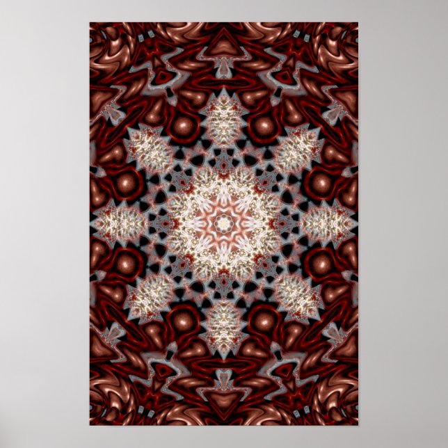Bio Mushroom Snowflake Poster (Vorne)