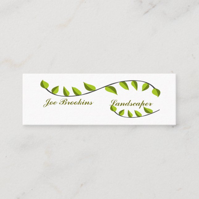 Bio Naturleaf-Illustration Mini Visitenkarte (Vorderseite)