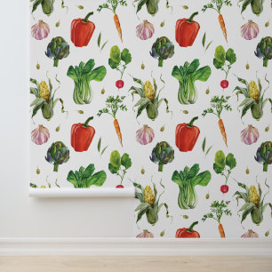 Bio Obst und Gemüse im Wasserbereich Tapete
