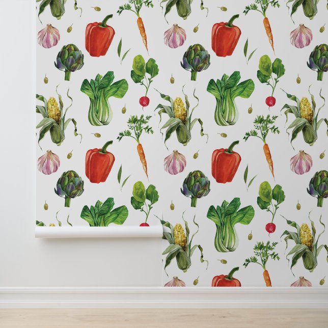 Bio Obst und Gemüse im Wasserbereich Tapete (Anwendung)