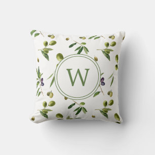 Bio Olive Monogramm Kissen