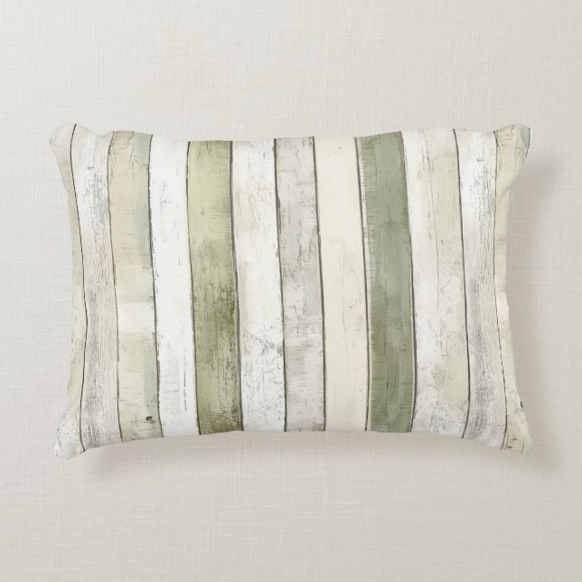 Bio Olivenöl Elfenbein Imitate Holz Streifen Weihn Dekokissen (Vorderseite)