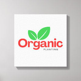 Bio Pflanzung Leinwanddruck