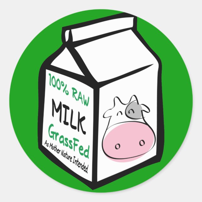 Bio Planet-Aufkleber aus Rohmilch Runder Aufkleber (Vorderseite)