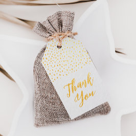 Bio Polka Dots Gold Foil Favor Tag Geschenkanhänger