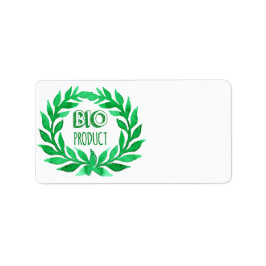 Bio-Produkt Grüne Aquarellfarm Frische Lebensmitte Adressaufkleber