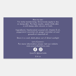 Bio Produkte für Unternehmen Navy Blue Rechteckiger Aufkleber