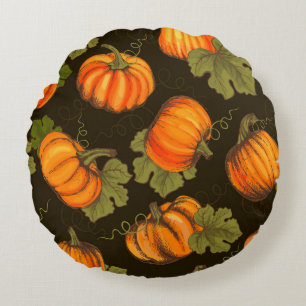 Bio Pumpkins: Bauernhof an Tisch Rundes Kissen