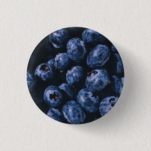 Bio Reifenhaufen Blaubeeren Button (Vorderseite)