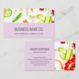 Bio Restaurant Business Cards / Violet BG Visitenkarte