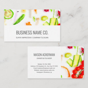 Bio Restaurant Business Cards / White BG Visitenkarte