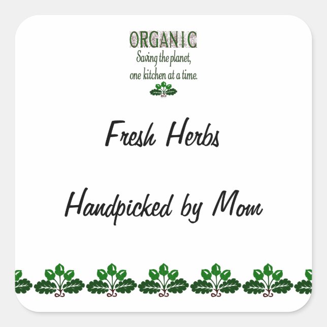 Bio Rett des Planet-Labels für benutzerdefinierte  Quadratischer Aufkleber (Vorderseite)