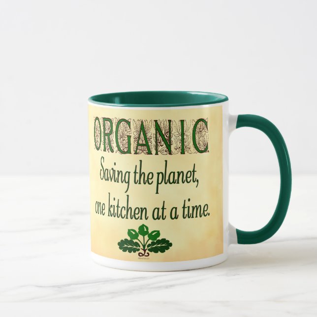 Bio Rettend Sprichwort Planet Kitchen Tasse (Rechts)