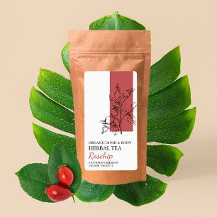 Bio Rosehip-Kräuterteetikett