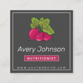 Bio Rüben Ernährung gesunde Ernährung Grau Quadratische Visitenkarte