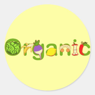 Bio Runder Aufkleber
