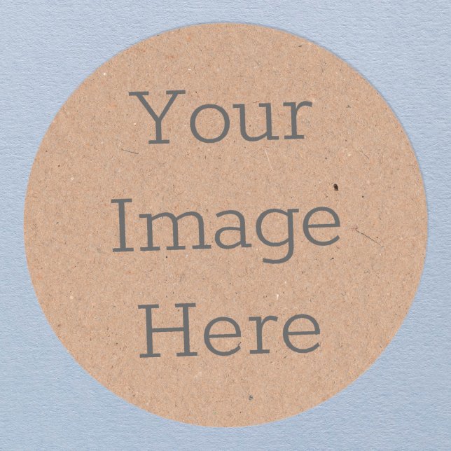 Bio, rustikales, braunes Kraftpapier Minimalistisc Runder Aufkleber (Von Creator hochgeladen)