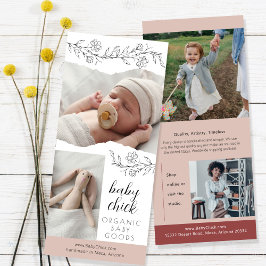 Bio Skizzen Kreatives Marketing Werbekarte