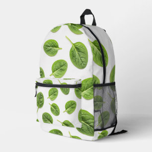 Bio Spinatleaf Nahtloses Muster Bedruckter Rucksack