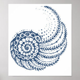 Bio Spiralblau Poster