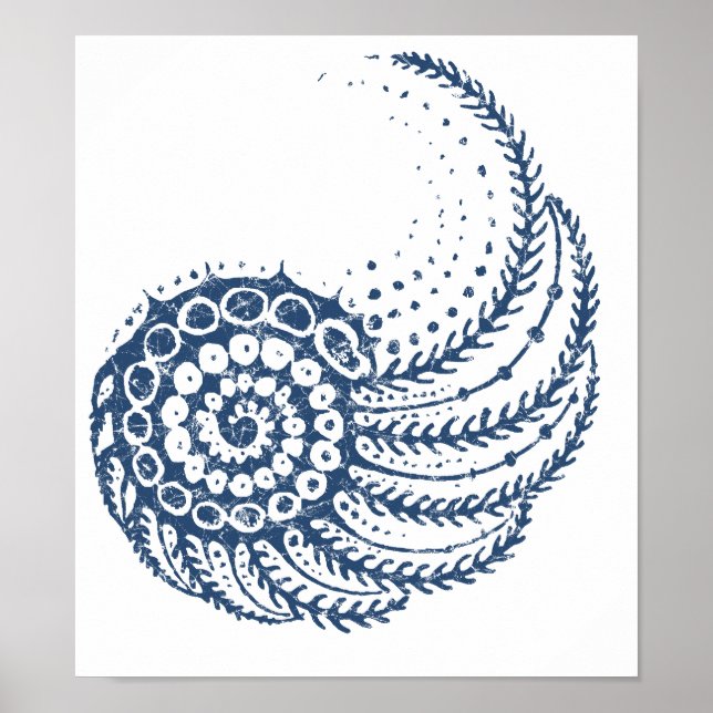 Bio Spiralblau Poster (Vorne)