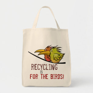 Bio-Tasche, 2 Vögel auf einem Draht Tragetasche
