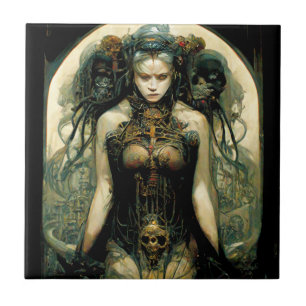 Bio Tech Woman Fantasy Sci-Fi Fliese