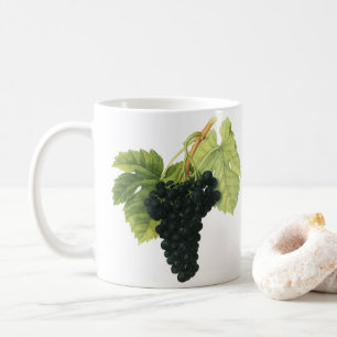 Bio-Traube rote Weinrebe Vintage, Lebensmittel Obs Kaffeetasse