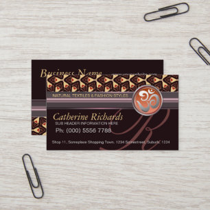 Bio Tribal Textile Business Cards Visitenkarte