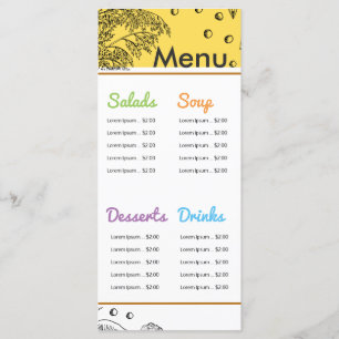 Bio vegane Menüschablone der Schwarz-weißen Menükarte