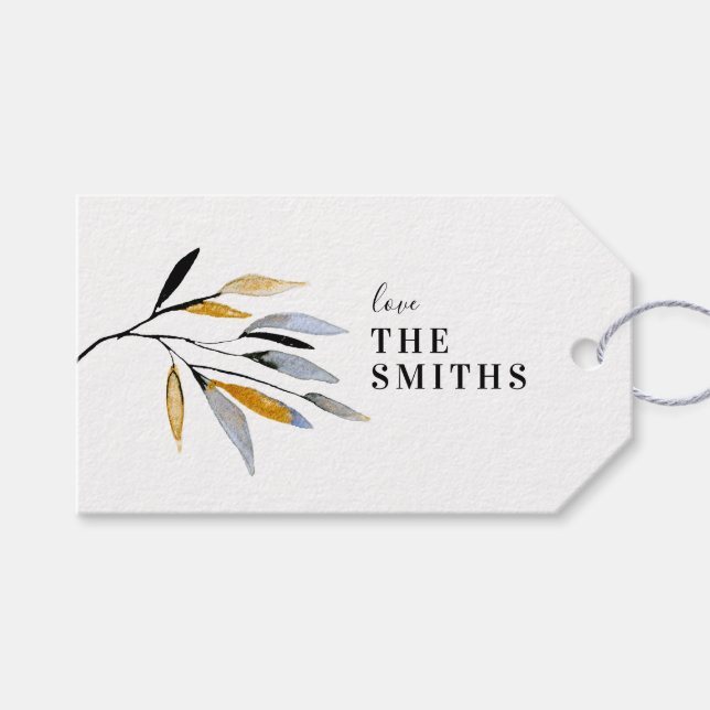 Bio Weihnachtsfeiertage-Geschenkmarke Geschenkanhänger (Vorderseite (Horizontal))