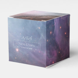 Bio weiße Gabe Retro-Orion Nebel EDITABLE Geschenkschachtel