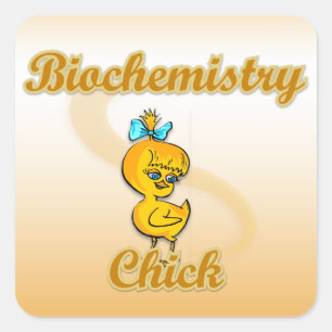 Biochemie Chick Quadratischer Aufkleber