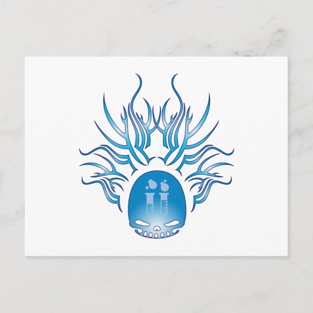 Biochemie Skull Postkarte (Vorderseite)