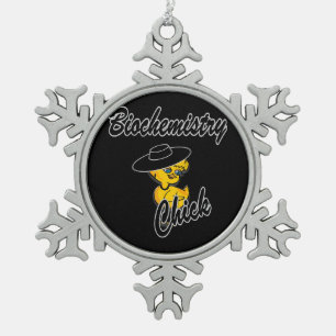 Biochemikalie Chick #4 Schneeflocken Zinn-Ornament