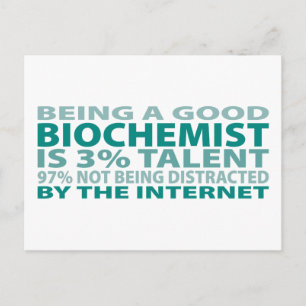 Biochemiker 3% Talent Postkarte