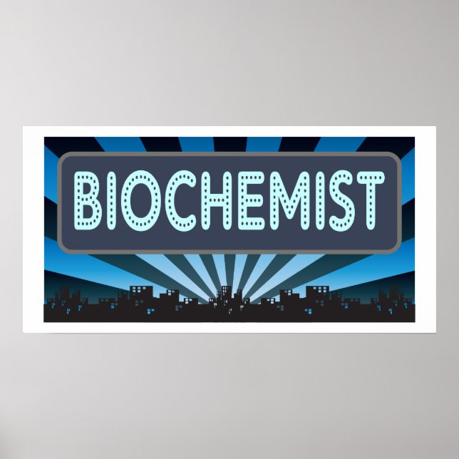 Biochemiker Marquee Poster (Vorne)